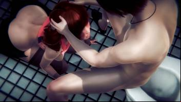 Hentai 3D Uncensored - Shien Hardsex in Toilet - Japanese Asian Manga Anime Film Game Porn