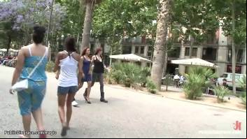 Spanish slut flogged on the streets